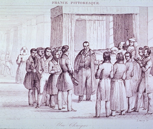 ward teaching in a French hospital cir 1833-1846