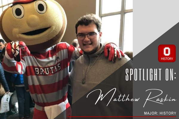 Matthew Raskin with Brutus Buckeye