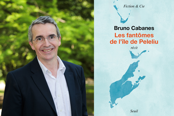 Bruno Cabanes and a map of Peleliu