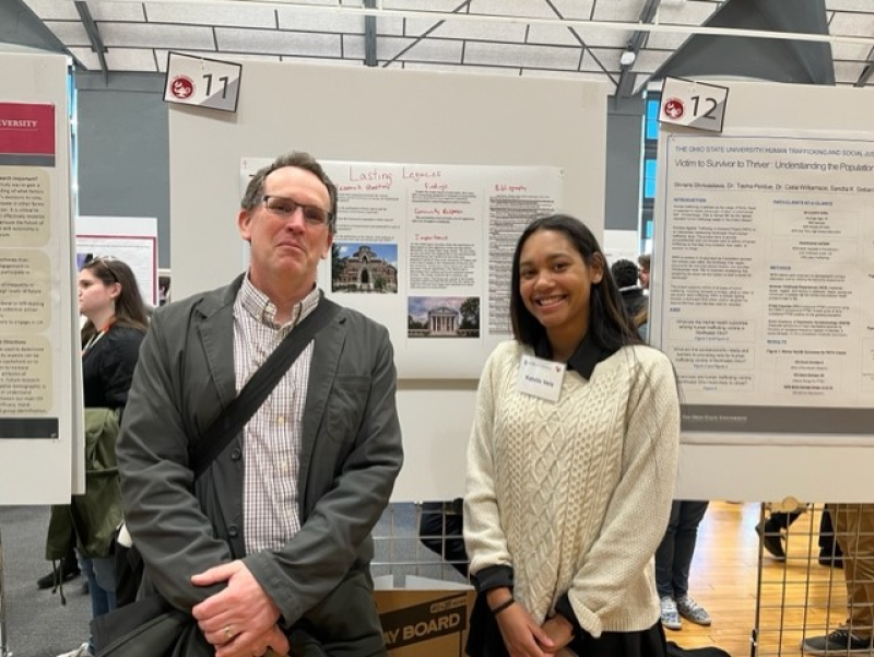 Katelin Vela with Prof. Nick Breyfogle