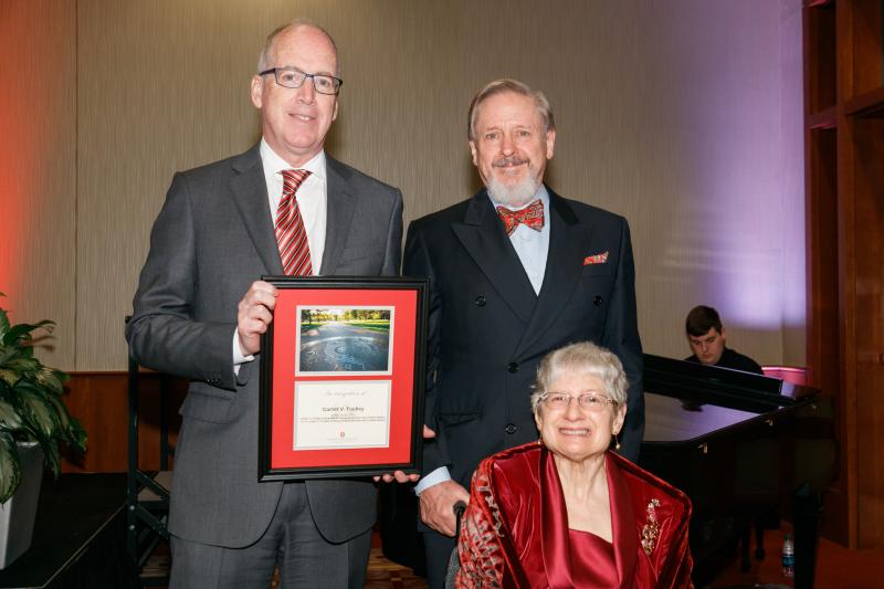 Carter and Lucia Findley and Executive Dean and Vice Provost, David Manderscheid, at the College of Arts and Sciences’ Honoring Excellence event on April 21, 2017.