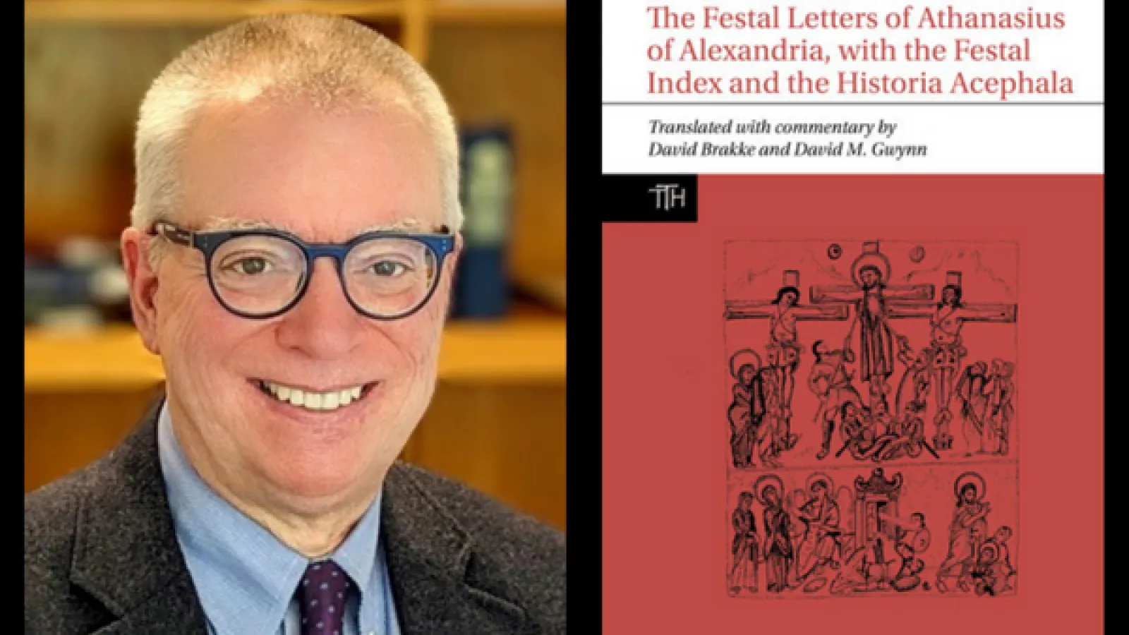 David Brakke with cover of his book