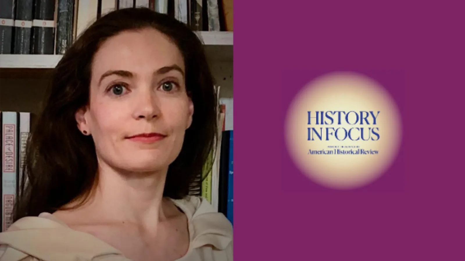 Photo of Lydia Walker and History in Focus logo