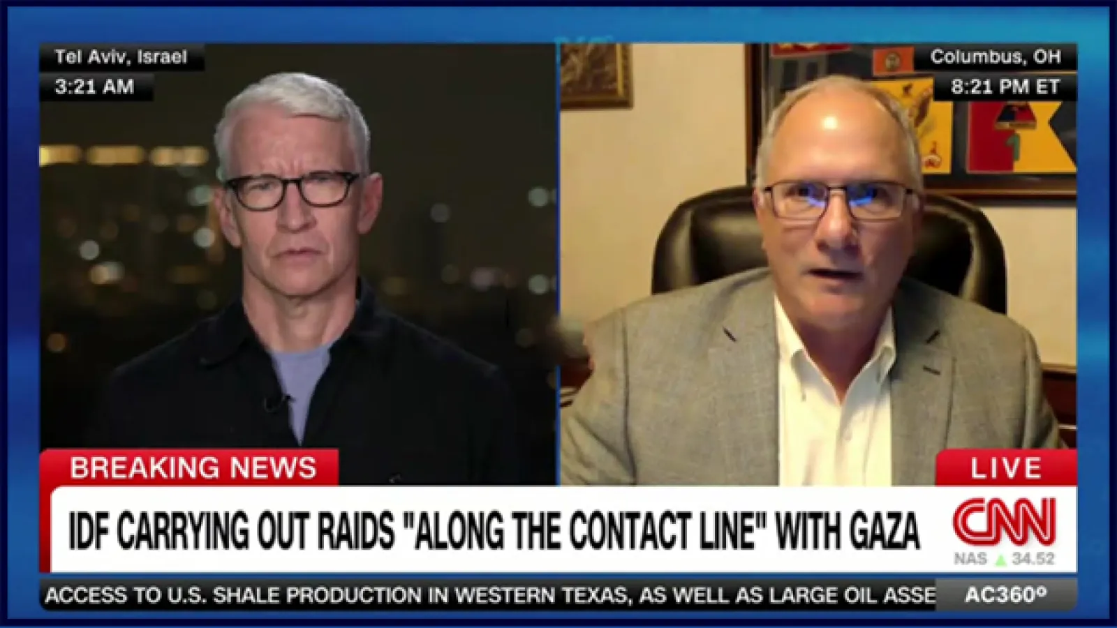 Anderson Cooper and Peter Mansoor