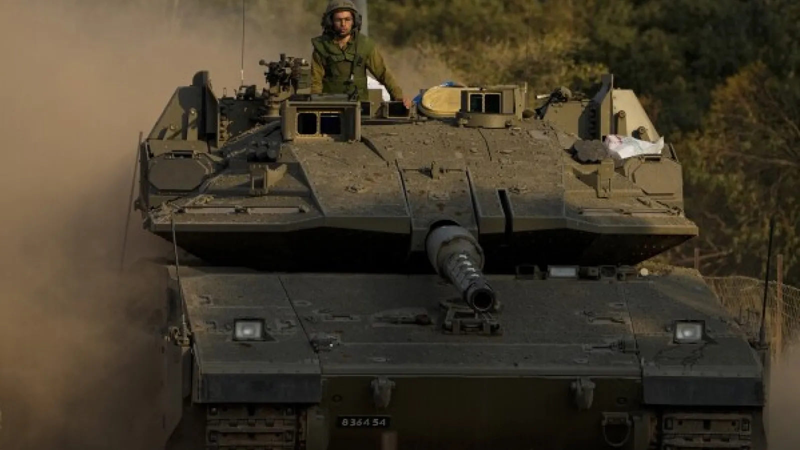 Israeli tank with soldier