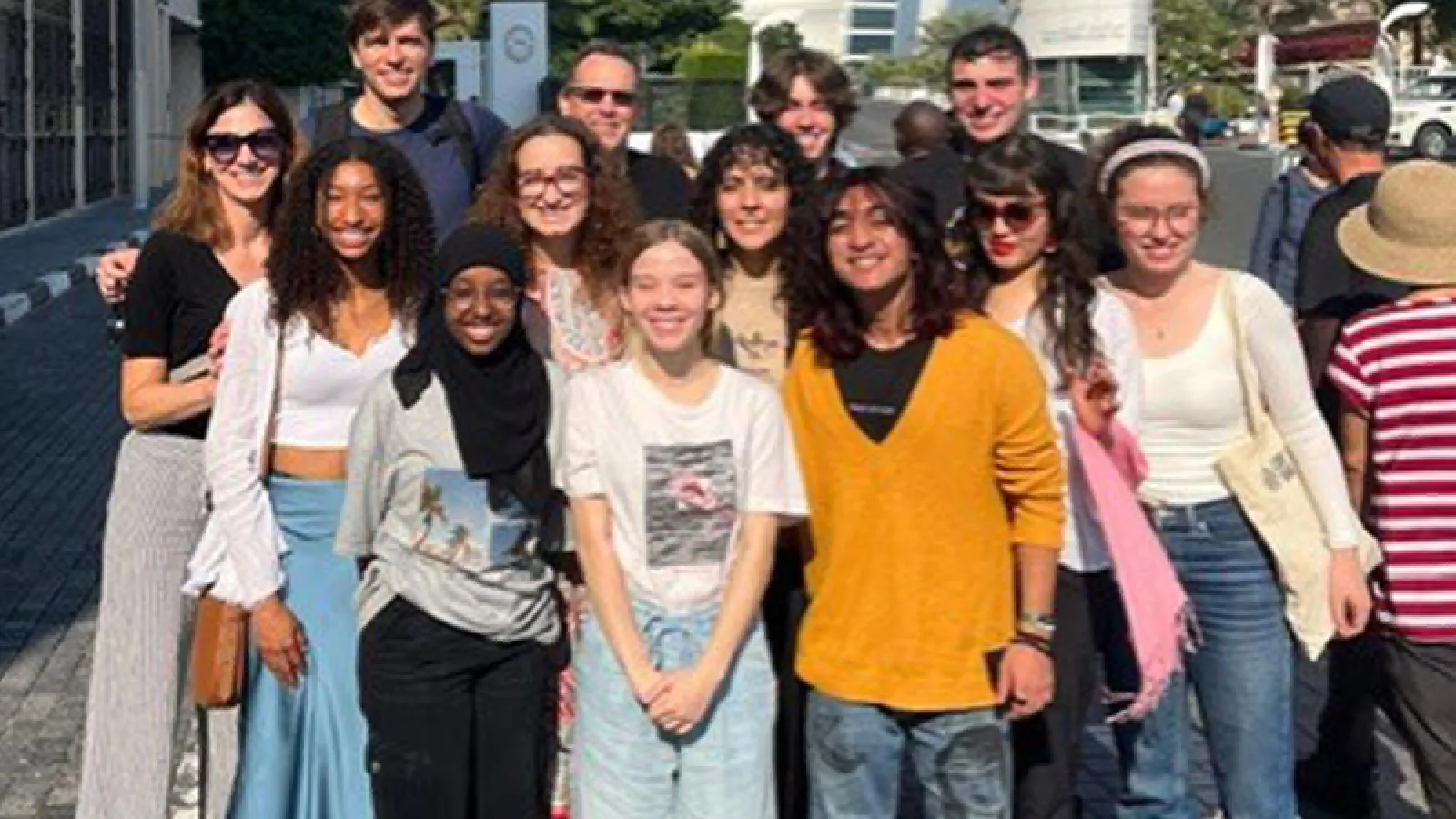 Profs. Breyfogle and Elmore with Ohio State students in Dubai