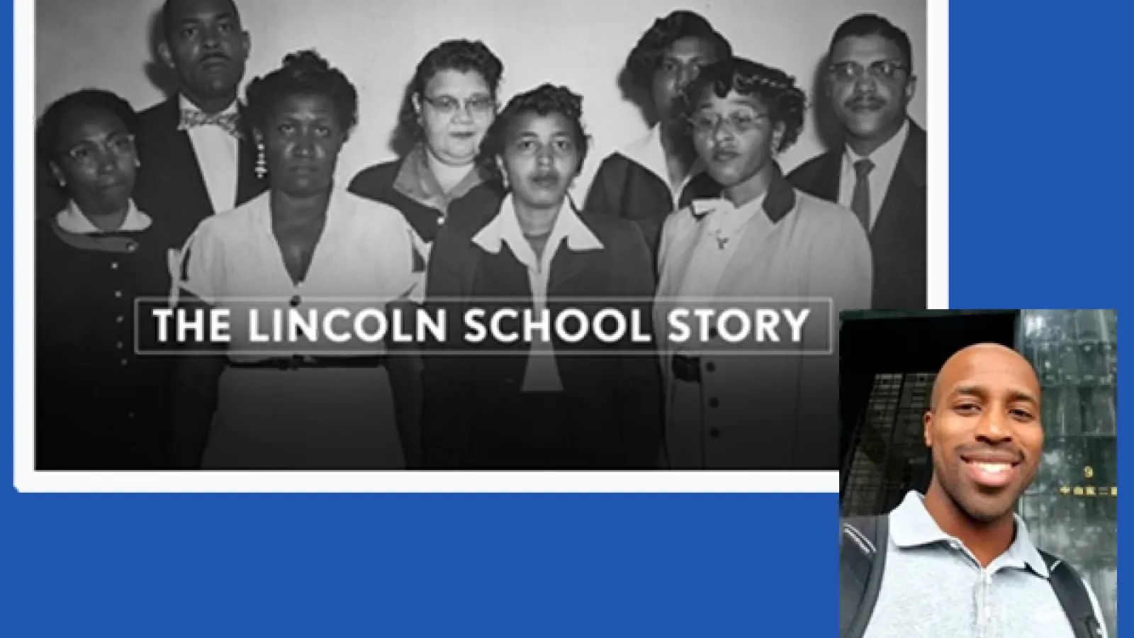 Melvin Barnes and adult children who marched