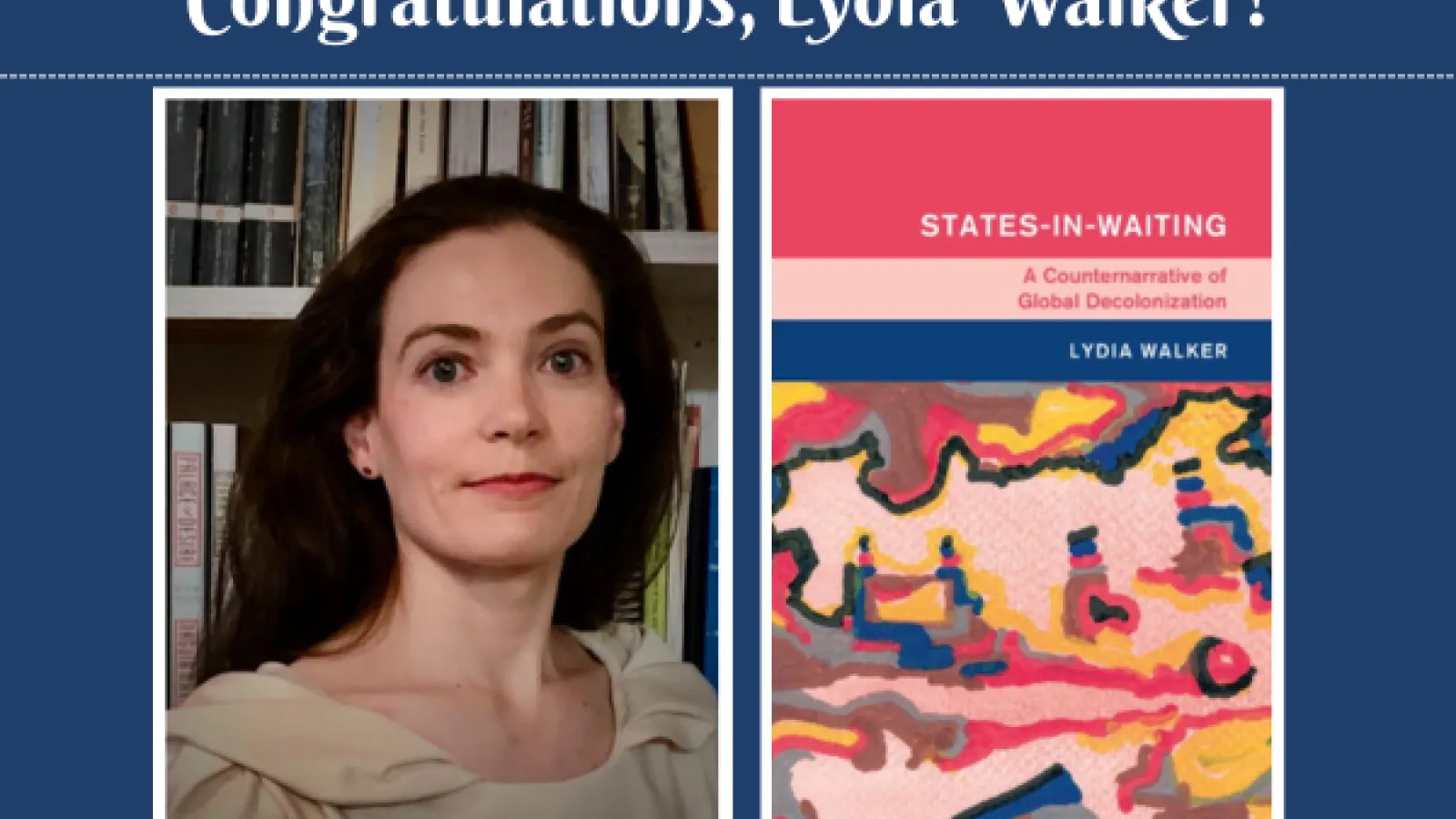 Lydia Walker and abstract design on cover of book