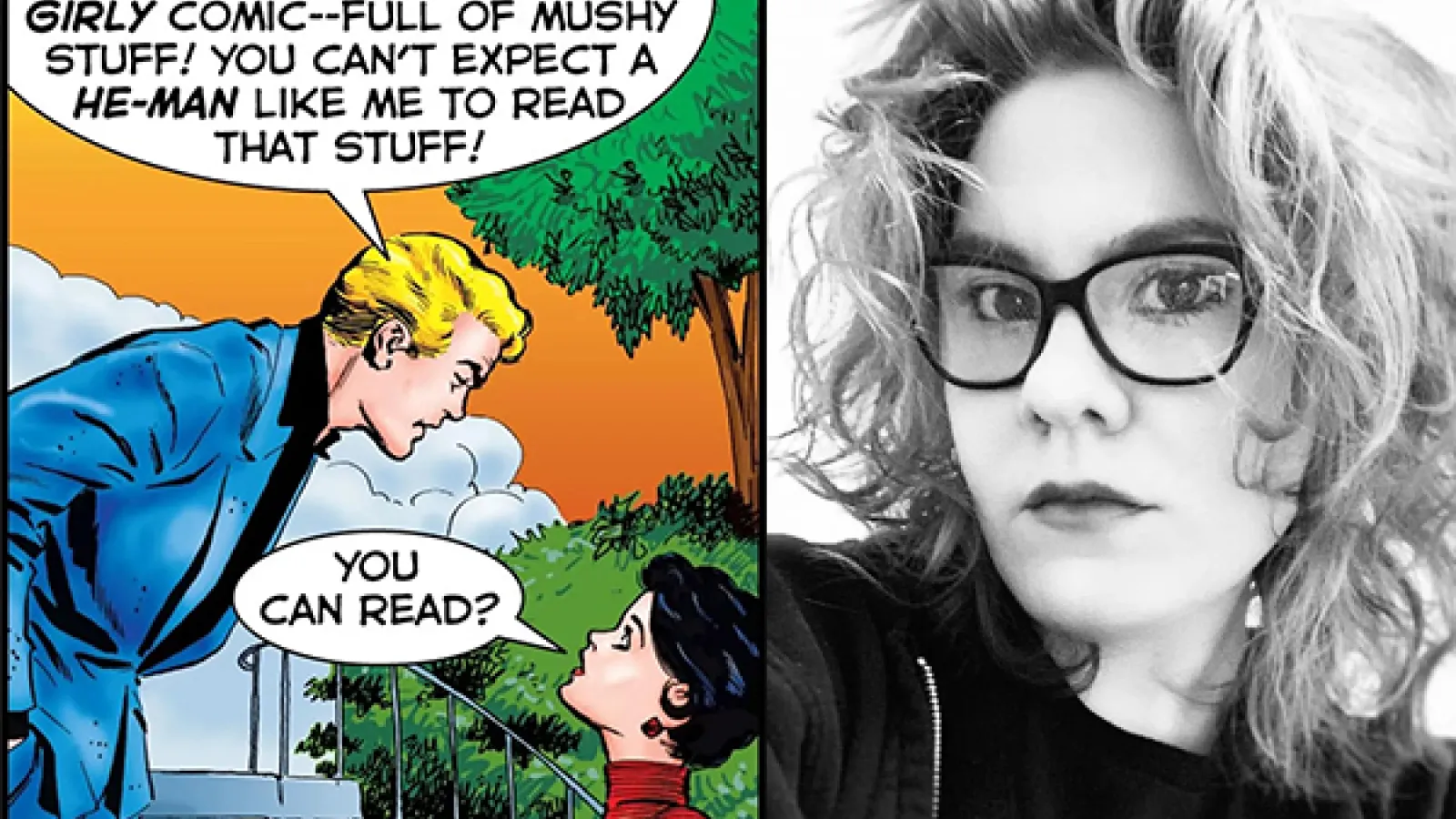 a man and a woman in a comic and Sydney Heifler