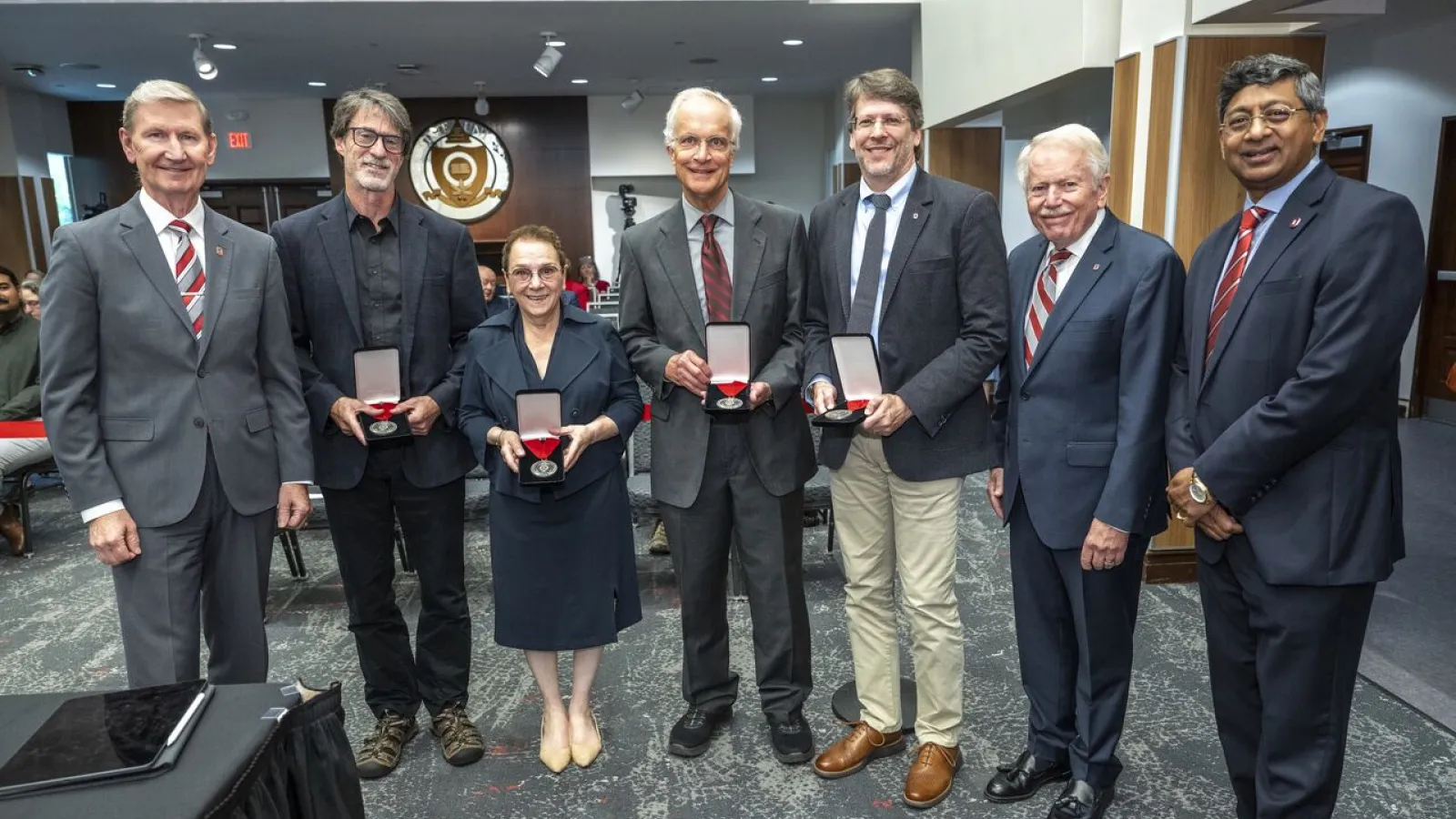 Peter Hahn and colleagues at Board of Trustees Meeting