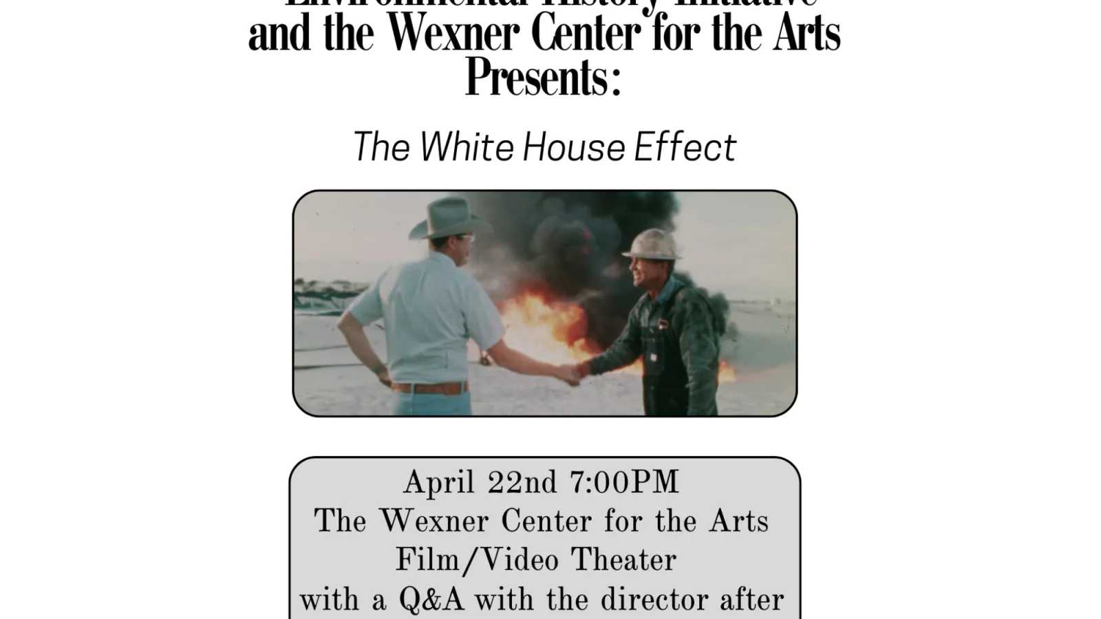 white house effect event poster