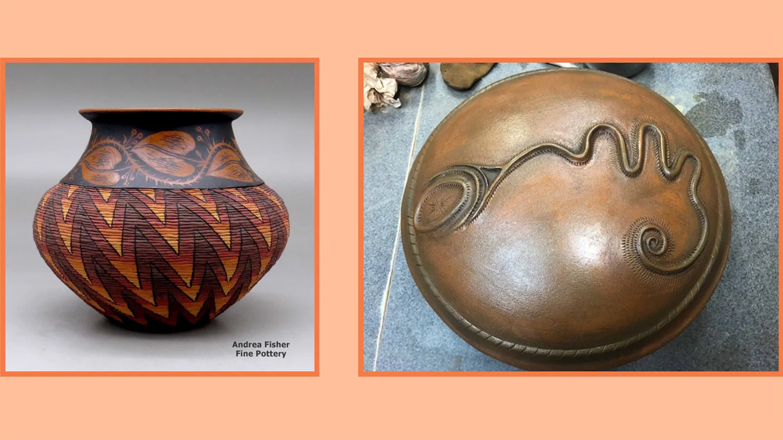 Two Native American pottery pieces