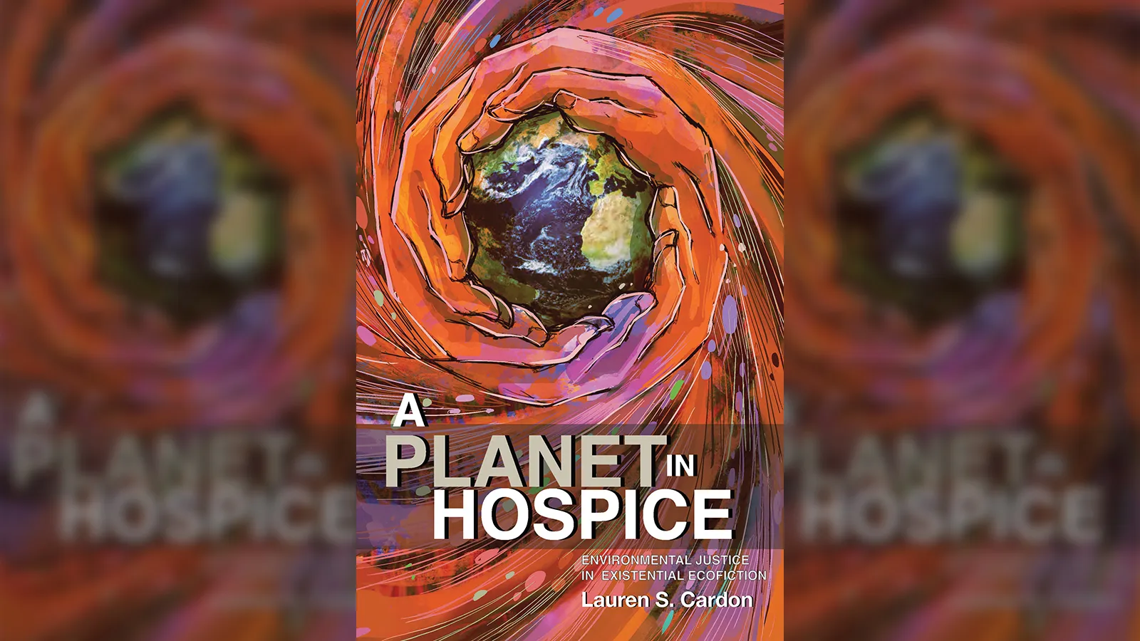 Poster depicting overlapping hands encircling the planet Earth