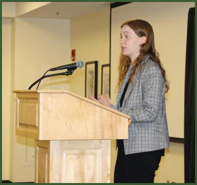 PAT president Alli Aldis providing remarks.