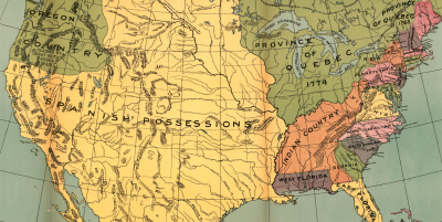 Map of The Thirteen Original Colonies in 1774