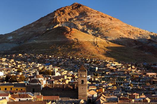 a mountain and village in Potosi Bolivia