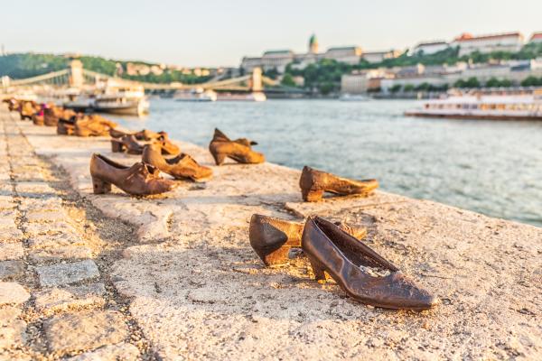 Shoes on the Danube bank - monument as a memorial of the victims of the Holocaust