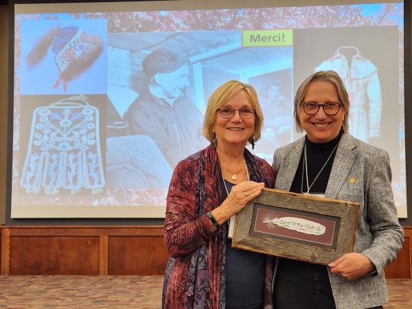 Lucy Murphy (left) and Nicole St-Onge of the University of Ottawa, president of the ASE (right)