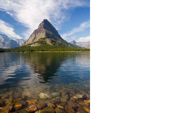 Grinnell Point and Swiftcurrent Lake in Glacier National park