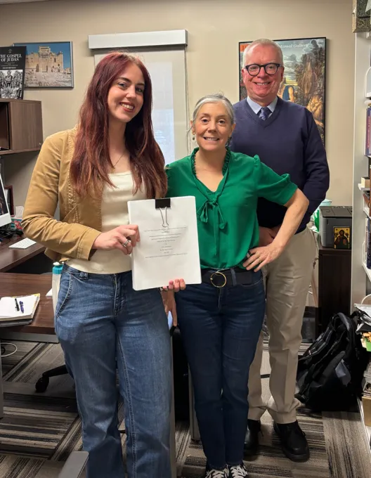 Sarah DiCapua, Professor Kristina Sessa, and Professor David Brakke