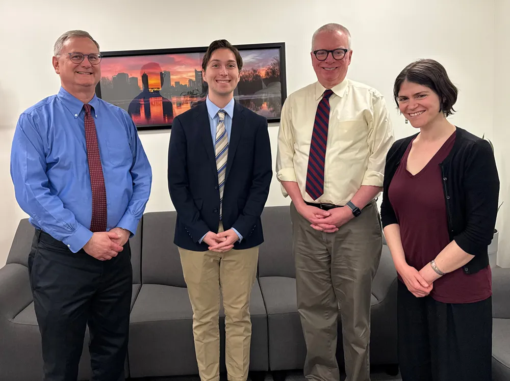 Professor J. Albert Harrill, Adam Blair, Professor David Brakke, and Professor Harriet Fertik (Department of Classics)