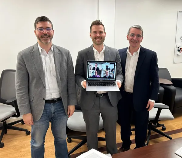 Clay Howard, Cam Givens and Bruno Cabanes (advisor), other committee members on screen
