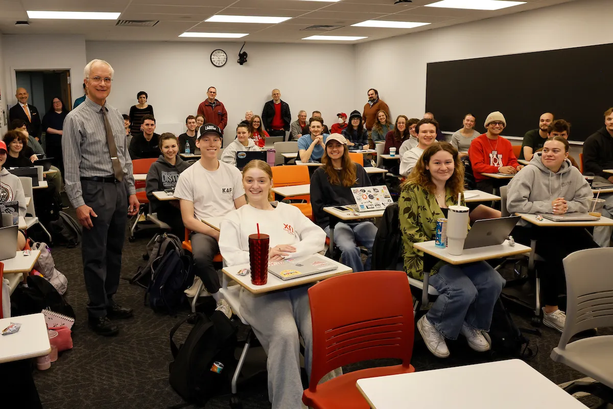 Peter Hahn, students and colleagues