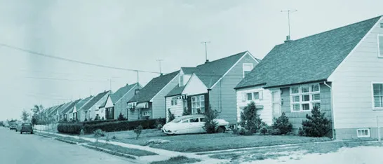 1940s American suburban street
