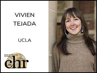 Vivien Tejada standing beside a stone wall smiling