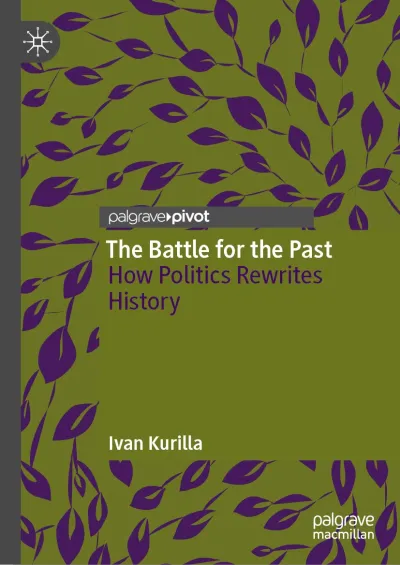 Book cover of the Battle for the Past depicting purple ivy on a green background
