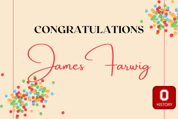 Congratulations James Farwig