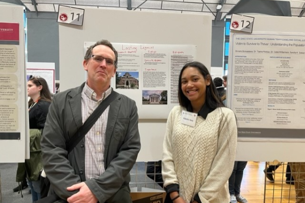 Katelin Vela with Prof. Nick Breyfogle