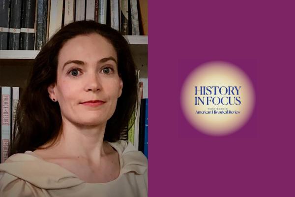 Photo of Lydia Walker and History in Focus logo