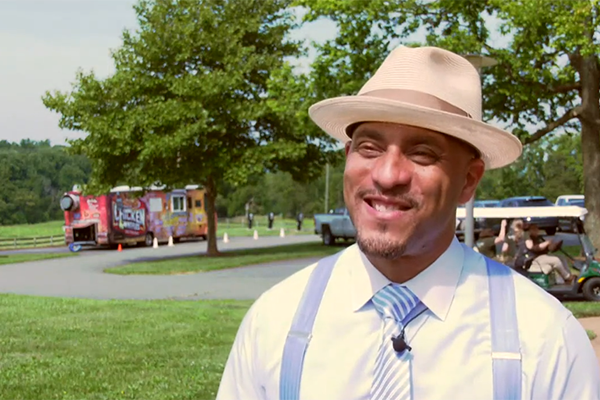 Hasan Kwame Jeffries standing outside at Montpelier