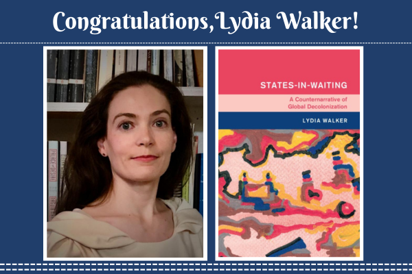 Lydia Walker and abstract design on cover of book