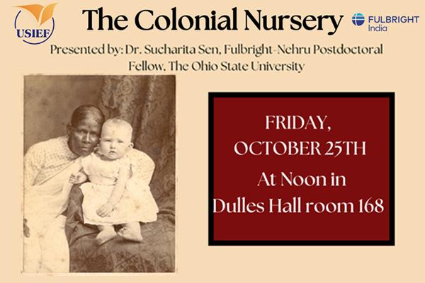a nursery worker and a small child