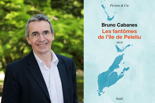 Bruno Cabanes and a map of Peleliu