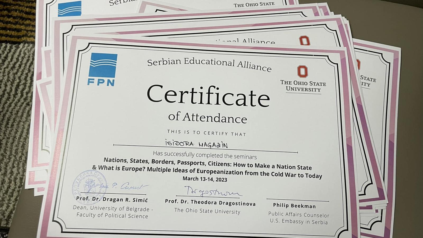 certificates